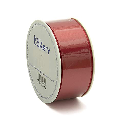 Decora Rotes Doppel-Satinband, 40 mm x 25 m, Tessuto von Decora