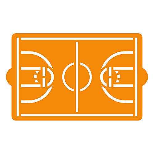 Decora 9270973 SCHABLONE BASKETBALLFELD 30 X 20 CM, Durchsichtig von Decora