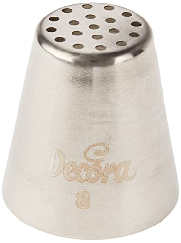 DECORA Cornetto Blisterat Nr. 8 Gras und dünne Fäden, Edelstahl, Silber/Schwarz, 4x3,5x3,5 cm von Decora