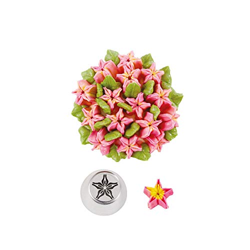 DECORA, 0263631 Blisterverpackte Sternblume-Tülle, Nahtlose Edelstahltülle, Ohne Adapter zu verwenden, Einzelverpackt im Blister. von Decora