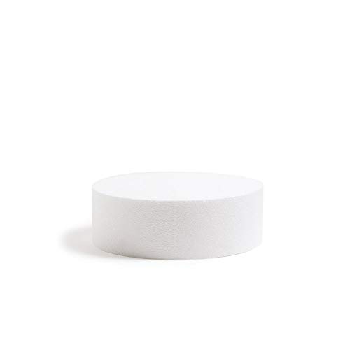 Decora 0173814 Runde Polystyrol-Basen, für Übungen und für die Anfertigung von perfekt aussehenden, mehrstöckigen Torten, Grosse Ø 25 X H 10 cm von Decora