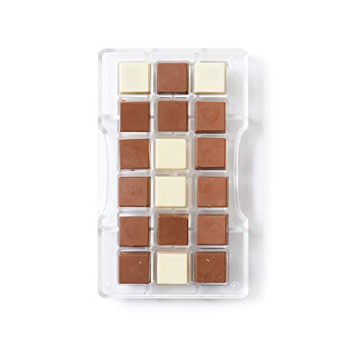 Decora Schokolade Form quadratisch, transparent, 200 x 120 x 23 mm von Decora