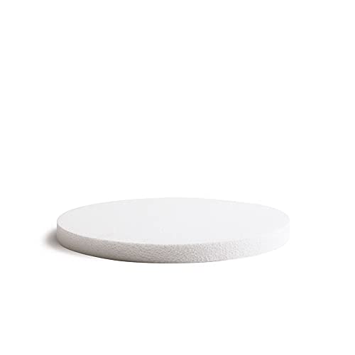 Decora Torten-Dummy, Rund, aus styropor, 40 x 2,5 h cm, Polystyrol, Off/White, Ø 40 X H 2,5 cm von Decora