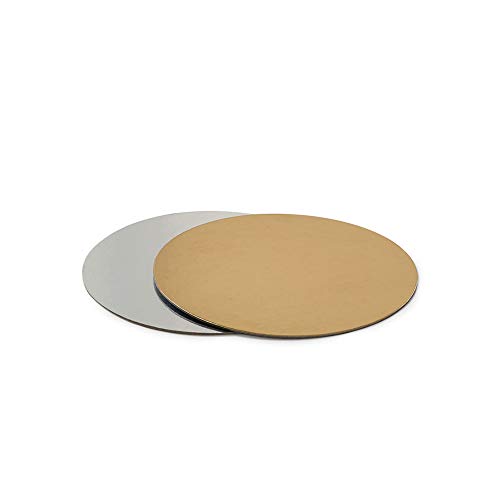 DECORA 0932504 TORTENPLATTEN IM Set Gold/Silber Ø26 cm von Decora