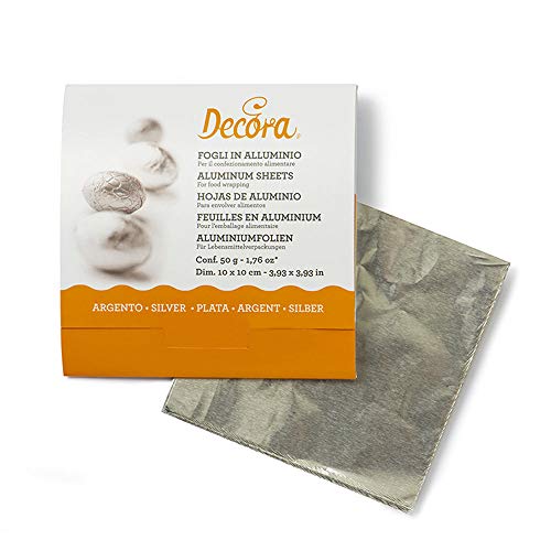 DECORA 0796201 PRALINENFOLIE Silber 50G 10 X 10 cm 150ST von Decora