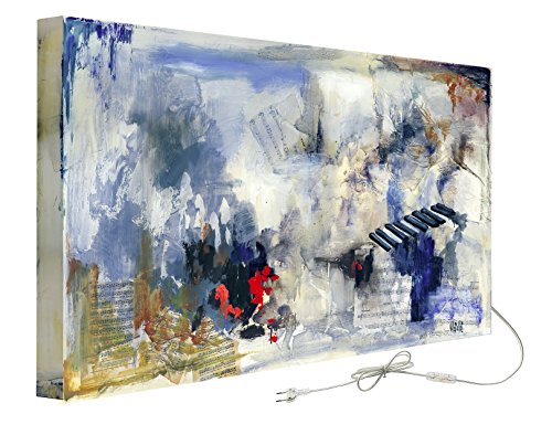 Decoralive Abstrakte Tasten Beleuchtetes Bild, textur, bunt, 100x50x5 cm von Decoralive