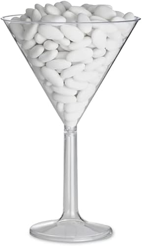 Decoraparty Cup Martini Konfekthalter aus Kunststoff, Riesenglas, für Zeremonie, Tischdekoration, groß, XXL, dekorativ, Kekse, Süßigkeiten, Schokolade Ø16 x H25 cm von Decoraparty