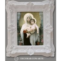Gemälde „Madonna Mit Kind" Von Bouguereau. Reproduktion 55x47 cm. Alte von DecorarConArteShop