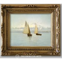 Gemälde „Marina". Eliseu Meifren. Reproduktion Von 43 X 36 cm. Alte von DecorarConArteShop