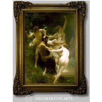 Gemälde „Nymphen Und Satyr" Von Bouguereau. Reproduktion 90x70 cm. Alte von DecorarConArteShop