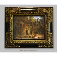 Gemälde „Tempel in Ruinen" Von Hubert Robert. 64x54cm Reproduktion. Alte von DecorarConArteShop
