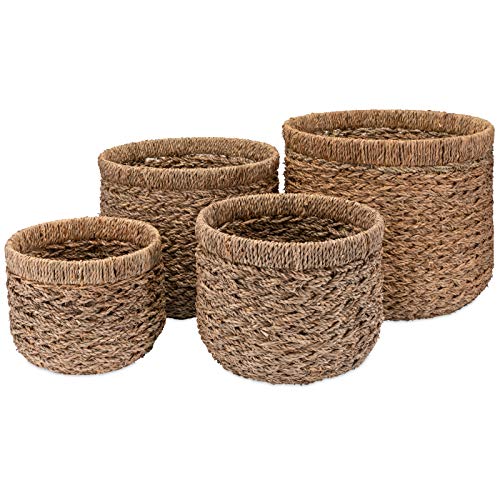 Decorasian Korb Aufbewahrung rund geflochten nachhaltig aus Seegras - 4er Set groß bis klein Decorasian Korb Aufbewahrung rund geflochten nachhaltig aus Seegras - 4er Set groß bis klein von Decorasian