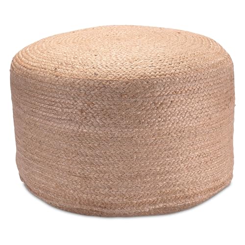 Decorasian Pouf Hocker – Fußstütze BZW. Fußhocker geflochten aus Jute – Sitzpouf im Boho Stil - rund von Decorasian