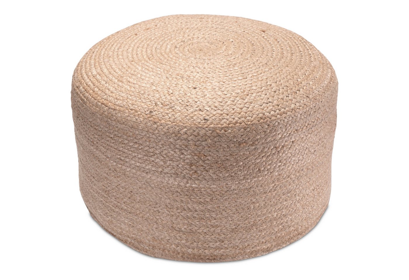 Decorasian Pouf Stilvolles Sitzkissen aus geflochtener Jute, Bequemer Fußhocker im Boho-Stil, Ø 45cm von Decorasian