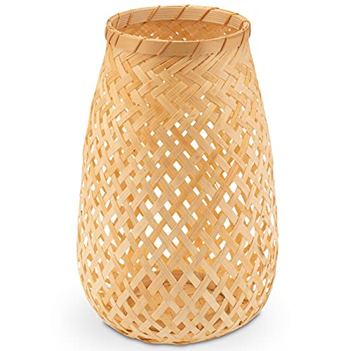 Decorasian Windlicht geflochten aus Bambus, dekorativer Teelichthalter - Teelicht Halterung von Decorasian