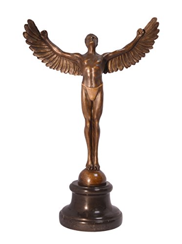 Bronzefigur Skulptur Bronzeguss Motiv:Ikarus auf Sockel Höhe:40,8cm antik von Decoratie