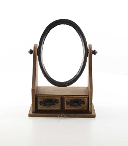 Decoratie Schminkspiegel Tisch Spiegel Antik-Look Miniatur 20x27,8 cm von Decoratie