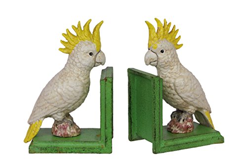 Deko Buchstütze Buchenden 2er Set Nostalgie Kakadu 17,2cm Deko Buchstütze Buchenden 2er Set Nostalgie Kakadu 17,2cm von Decoratie