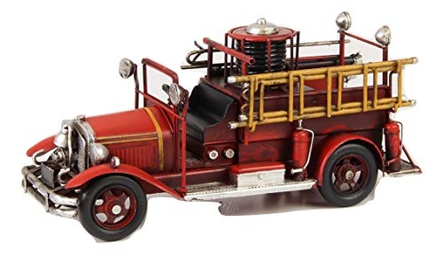 Deko Feuerwehr Wagen Blech Auto Modell Retro Vintage Nostalgie Länge 36,2 cm von Decoratie