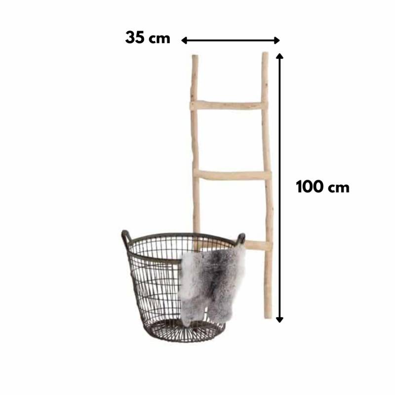 Baumstamm-Dekoleiter mit Seil | 100cm von Decoratietakken