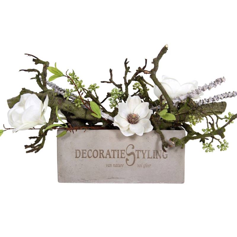 Blumenkasten mit Ihrem Logo graviert, inklusive Dekorationsmaterial von Decoratietakken