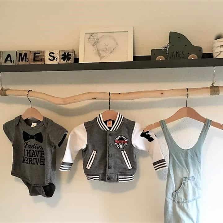 Hängegarderobe | Geschliffener Birkenast | 100 cm von Decoratietakken