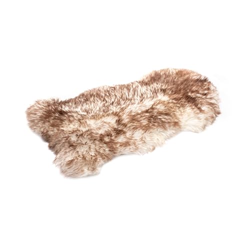 Decorating Sheepskins - Lammfell|Schaffell, geruchlos, weich und flauschig, verschiedene Größen, natürliche Qualität, ideal als Teppich, Tagesdecke, Unterlage im Kinderwagen (mehrfarbig, 120 x 130 cm) von Decorating Sheepskins