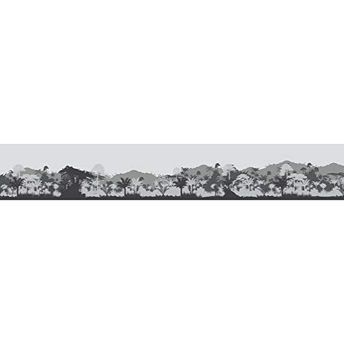 Décoration adhésive SORREISA Selbstklebende Bordüre, 15 x 300 cm, Grau von Décoration adhésive