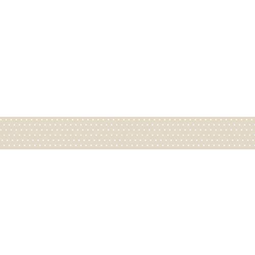 Décoration adhésive Selbstklebende Bordüre, 15 x 300 cm, Beige mit Punkten von Décoration adhésive