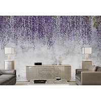 12Ft 5"(W Х 8Ft 8"(H Vinyl Fototapete Wisteria von DecorationBoutiqShop