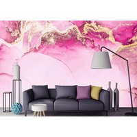 Sparkles Luxus Rosa Gold Tapete Moderne Wanddekor Marmor Abstrakte Vinyl Große Wandbilder von DecorationBoutiqShop