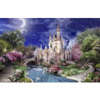 Prinzessin Magic Castle Sternenhimmel Tag Tapete Kinderzimmer Wand Dekor Vinyl Foto Große Wandmalereien Fairyland von DecorationBoutiqShop