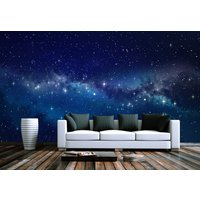 Space Stars Hintergrund Tapete Nachthimmel Moderne Wand Dekor Kinderzimmer Funkelt Vinyl Fototapete Premium Qualität Große Wandbilder von DecorationBoutiqShop