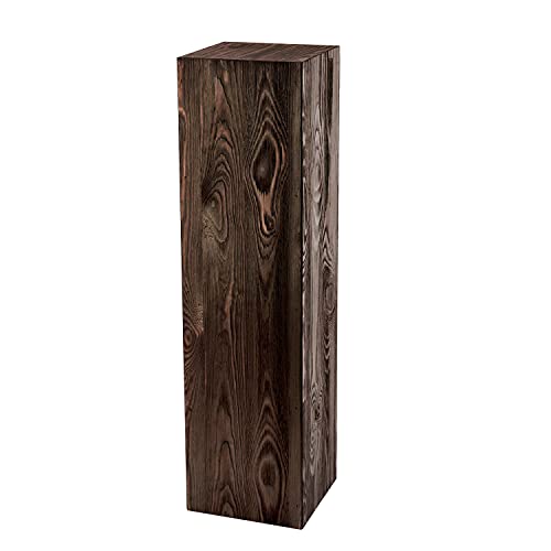 Holzständer, Holzblock Massiv, Baumstamm Deko - Bodenwindlicht Säule perfekt als Innendekoration/Blumensäule Holz/Dekosäule Holz (Schwarz und Lila, 75x20x20) von Decorativo