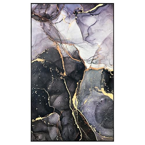 Decorator HOME Designer Teppich Fancy II für Wohnzimmer – Waschbar & rutschfest 60x100 cm - Fußbodenheizung geeignet - Polyester Dunkelgrau Vielseitig & Pflegeleicht von Decorator HOME