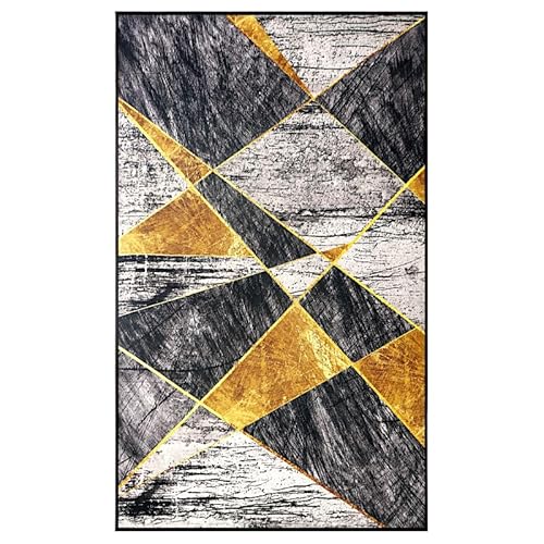 Decorator HOME Designer Teppich Fancy VII für Wohnzimmer – Waschbar & rutschfest 60x100 cm - Fußbodenheizung geeignet - Polyester Orange Vielseitig & Pflegeleicht von Decorator HOME