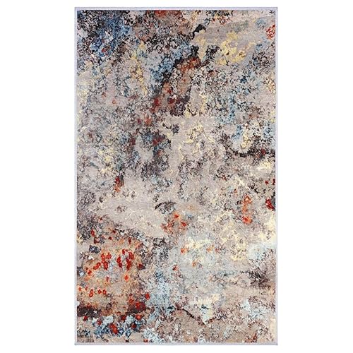 Decorator HOME Designer Teppich Fancy X für Wohnzimmer – Waschbar & rutschfest 60x100 cm - Fußbodenheizung geeignet - Polyester Braun Vielseitig & Pflegeleicht von Decorator HOME