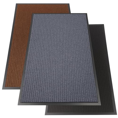 Decorator HOME Fußmatte Grau 120x180 cm – Robuste, rutschfeste Schmutzfangmatte für Innen- und Außenbereich - saugfähige Türmatte aus Polypropylen und PVC von Decorator HOME