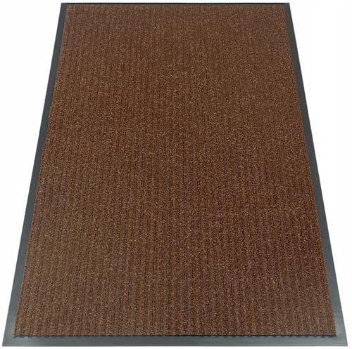 Decorator HOME Fußmatte 80x120 cm – Robuste, rutschfeste Schmutzfangmatte für Innen- und Außenbereich - saugfähige Türmatte aus Polypropylen und PVC Große Braune Fußmatte von Decorator HOME