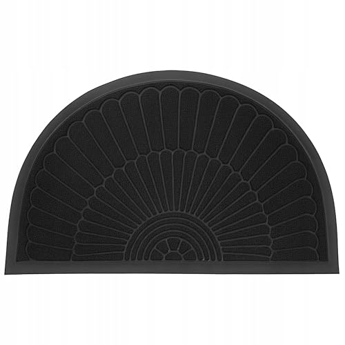 Decorator HOME Fußmatte Halbrund Tivoli 60x90 cm für Innen und Außen – Schwarz, rutschfest, Modernes 3D-Design Schmutzfangmatte - Türmatte haustür leicht zu reinigen Decorator HOME Fußmatte Halbrund Tivoli 60x90 cm für Innen und Außen – Schwarz, rutschfest, Modernes 3D-Design Schmutzfangmatte - Türmatte haustür leicht zu reinigen von Decorator HOME
