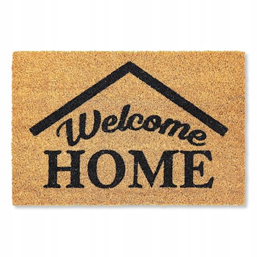 Decorator HOME Kokosmatte KERRA Fußmatte 40x60 cm – Rutschfester Fusmattenteppich außen & innen aus Gummi mit Kokosfasern, saugfähig & wetterfest von Decorator HOME
