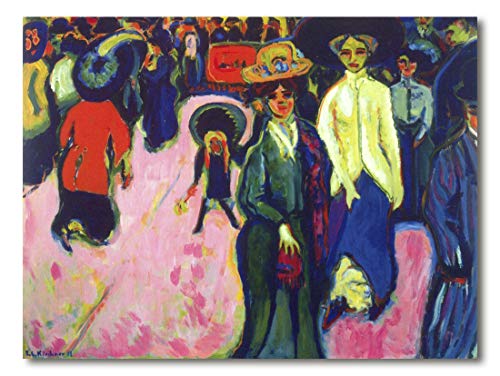 Dekoratt: Die Straße - Ernst Ludwig Kirchner 82 x 62 cm. Direktdruck von Decoratt