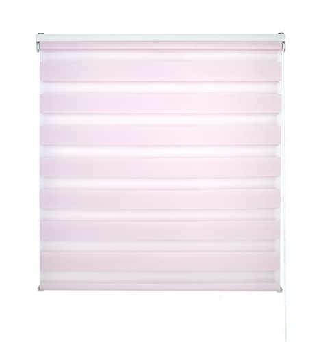 Decorblind Doppellagiges Rollo für Nacht und Tag, Montage an Wand oder Decke, Maße: Breite 120 x Länge 250 cm, Maße Stoff: 117 x 245 cm, Rosa, für Nacht und Tag Fenster Decorblind Doppellagiges Rollo für Nacht und Tag, Montage an Wand oder Decke, Maße: Breite 120 x Länge 250 cm, Maße Stoff: 117 x 245 cm, Rosa, für Nacht und Tag Fenster von Decorblind