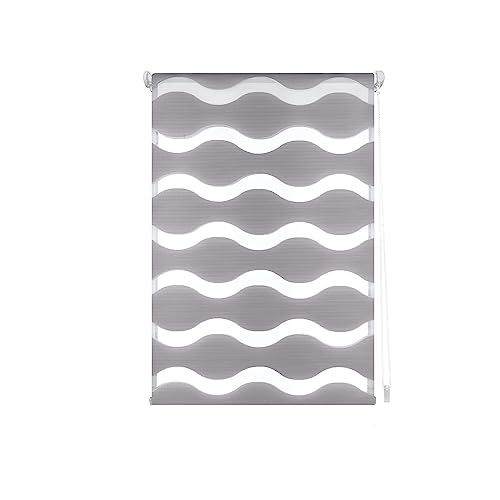 Decorblind Doppellagiges Rollo für Nacht und Tag, ohne Werkzeug und ohne Bohren, Maße: Breite 140 x Länge 150 cm, Maße Stoff: 137 x 145 cm, silberfarbene Jalousien, Fensterrollos Decorblind Doppellagiges Rollo für Nacht und Tag, ohne Werkzeug und ohne Bohren, Maße: Breite 140 x Länge 150 cm, Maße Stoff: 137 x 145 cm, silberfarbene Jalousien, Fensterrollos von Decorblind