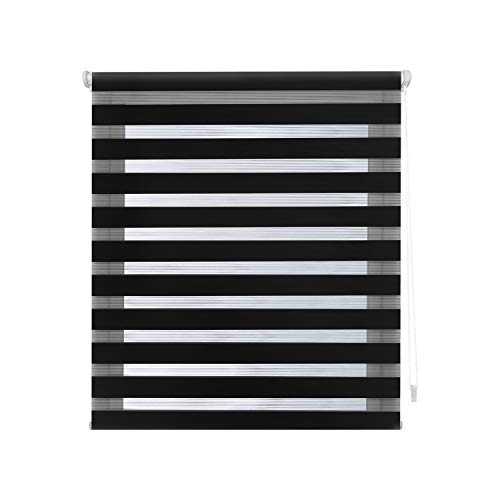 Decorblind | Doppellagiges Rollo ohne Werkzeug und ohne Bohren, Maße: Breite 72 x Länge 180 cm, Maße Stoff: 69 x 175 cm, Schwarz Decorblind | Doppellagiges Rollo ohne Werkzeug und ohne Bohren, Maße: Breite 72 x Länge 180 cm, Maße Stoff: 69 x 175 cm, Schwarz von Decorblind