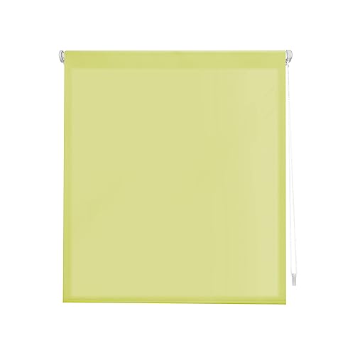 Decorblind EasyFix Rollo, lichtdurchlässig, ohne Werkzeug und ohne Bohren, Maße Rollo: 67 x 180 x 180 cm/Stoffmaß: 64 x 175 cm, Pistazienfarben, einfarbig, für Fenster von Decorblind