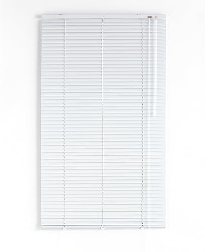 Decorblind | Jalousie aus Aluminium, Maße: 150 x 250 cm, mit Lamette: 25 mm, Jalousie in Höhe und Öffnung, Kindersicherheit, feuchtigkeitsbeständig – Venezianisches Aluminium, Farbe: Weiß von Decorblind