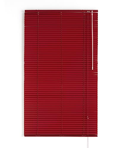 Decorblind | Jalousie aus Aluminium, Maße: 90 x 250 cm, mit Lamellen: 25 mm, Venezianisch, höhenverstellbar in Höhe und Öffnung, Kindersicherheit, feuchtigkeitsbeständig, Aluminiumvenezian, Farbe: Rot Decorblind | Jalousie aus Aluminium, Maße: 90 x 250 cm, mit Lamellen: 25 mm, Venezianisch, höhenverstellbar in Höhe und Öffnung, Kindersicherheit, feuchtigkeitsbeständig, Aluminiumvenezian, Farbe: Rot von Decorblind