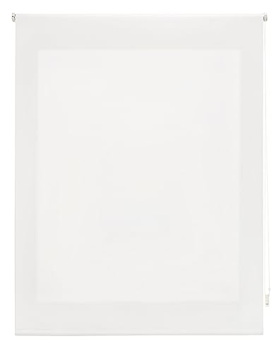 Decorblind | Transparentes Rollo, einfarbig, Maße Rollo: 170 x 175 cm, Breite x Länge/Maße Stoff, einfarbig, 167 x 170 cm, lichtdurchlässiges Rollo, Weiß, leicht zu installieren an Wand oder Decke Decorblind | Transparentes Rollo, einfarbig, Maße Rollo: 170 x 175 cm, Breite x Länge/Maße Stoff, einfarbig, 167 x 170 cm, lichtdurchlässiges Rollo, Weiß, leicht zu installieren an Wand oder Decke von Decorblind