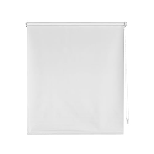 Decorblind | Verdunkelungsrollo, glatt, ohne Werkzeug und ohne Bohren, Maße Rollo: 37 x 180 x 180 cm (B x L), Maße Stoff: 34 x 175 cm, einfarbig, Ecru, Fensterrollos von Decorblind